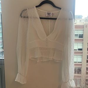 Sheer princess Polly crop top